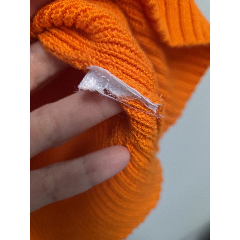 Anthropologie Maeve Sweater Vest Womens Medium Orange Sleeveless‎ Ribbed Knit - Picture 4 of 5
